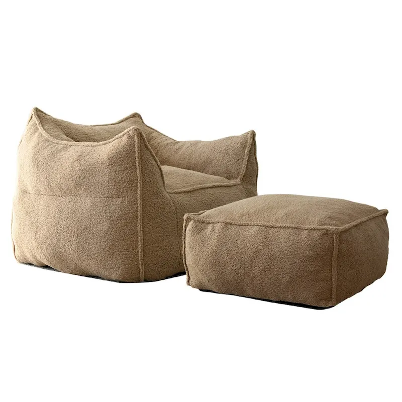 Lazy Sofa Chair Bean Bag Chair Sofa with Ottoman