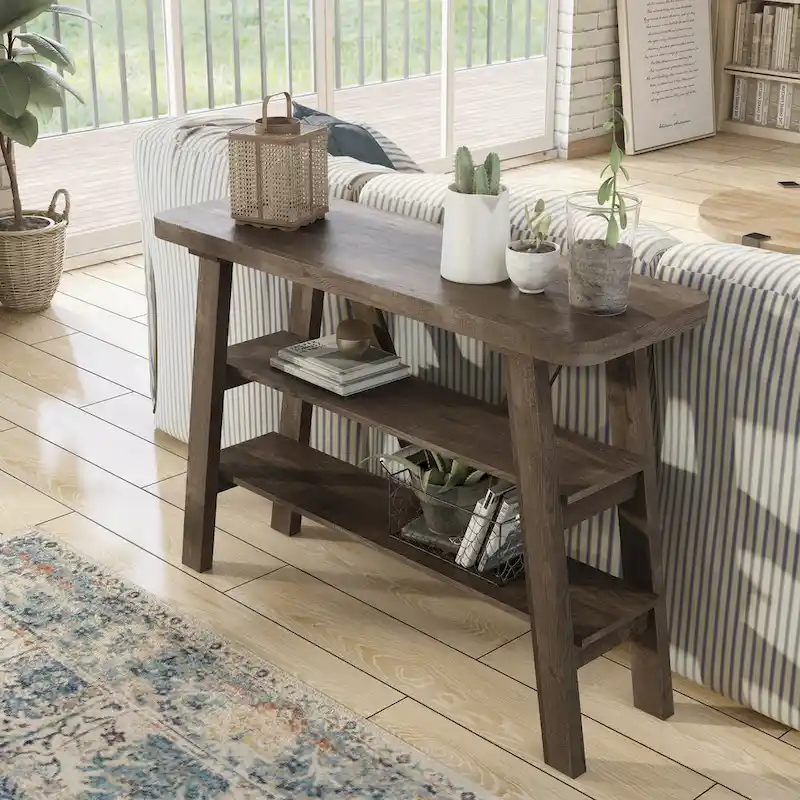 Maison Farmhouse 47-inch 2-Open Shelf Console Table