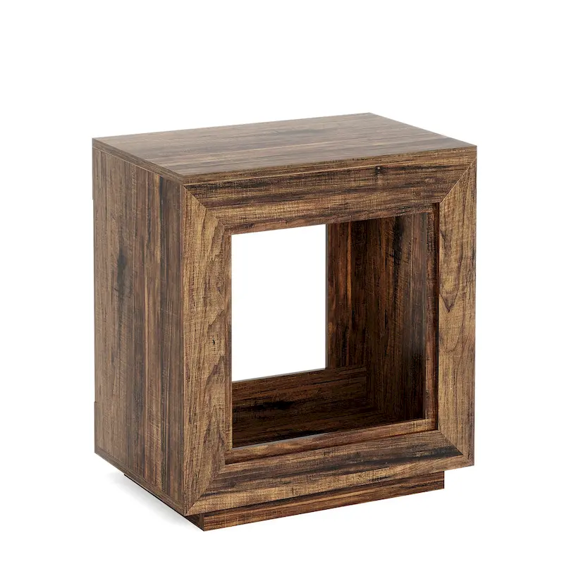23.62-inch Farmhouse Rectangular End Side Table Nightstand Bedside Table for Living Room