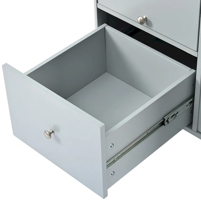 Kitchen Island with Drop Leaf, LED Light