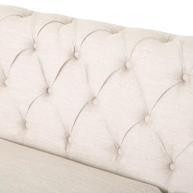 Saragus Chesterfield Sofa with Nailhead Trim by Christopher Knight Home - 85.50 L x 33.25 W x 28.50 H
