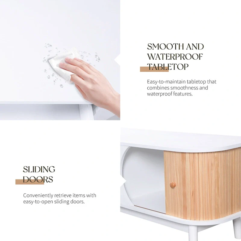 Modern Farmhouse Rattan TV Stand