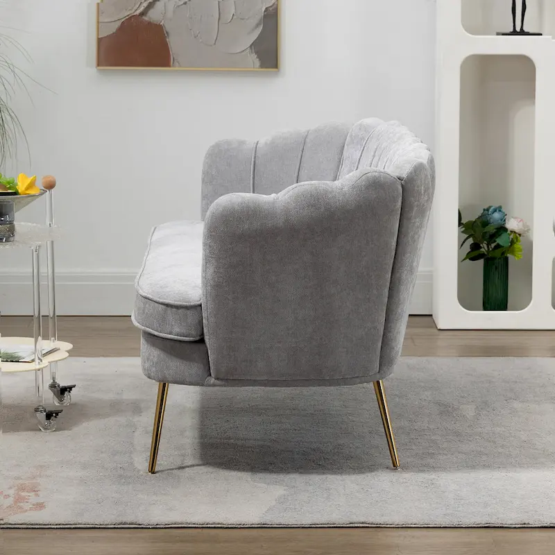 59W Mid-century Modern Tufted Loveseat Upholstered Sofa