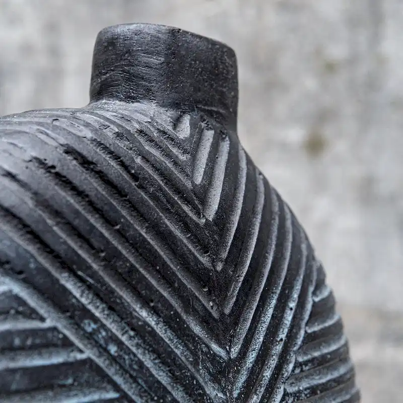 Uttermost Viewpoint Aged Black Vases, Set/2