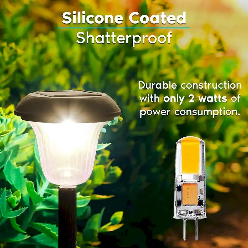 Luxrite G4 LED Bulb, 12V AC/DC, 20W Halogen T3 Equivalent, 200 Lumens, Non-Dimmable, Silicone Shatterproof (5-Pack)