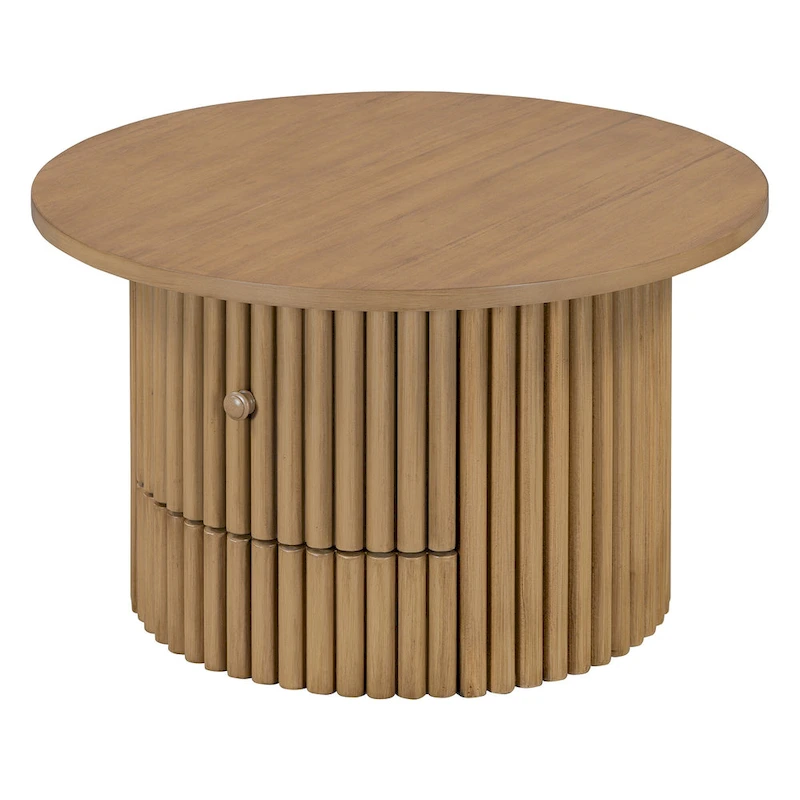 30.5 MDF Coffee Table with Drawer & Slat Base