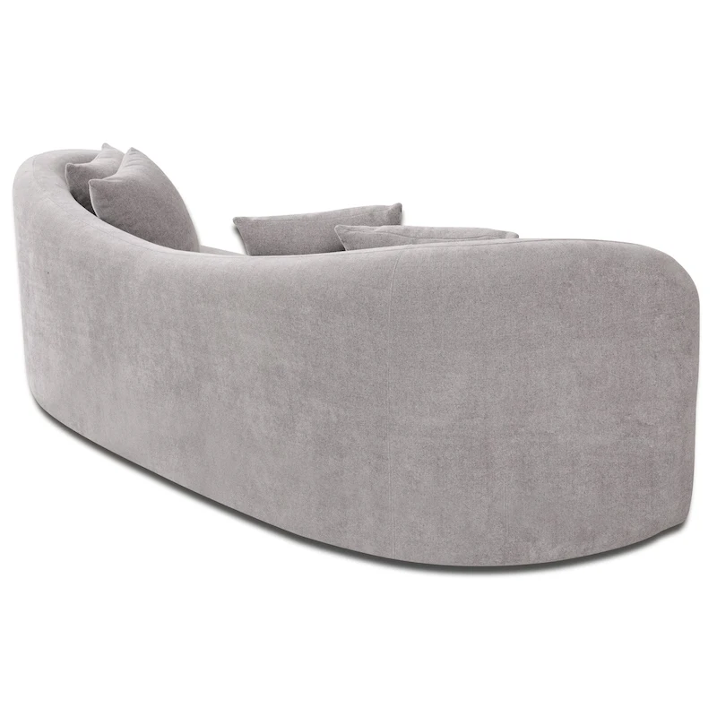 Hanar Mid Century Modern Luxury Tight Curved Back Boucle Sofa