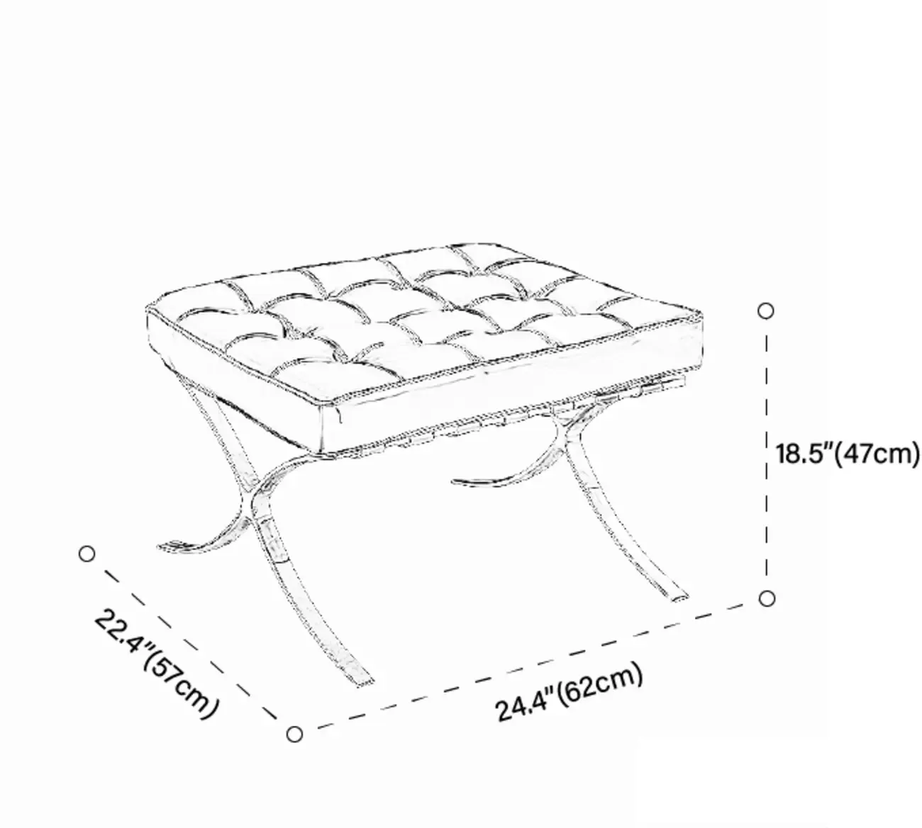 Mid-Century Modern  Leather Lazy Lounge Accent Chair