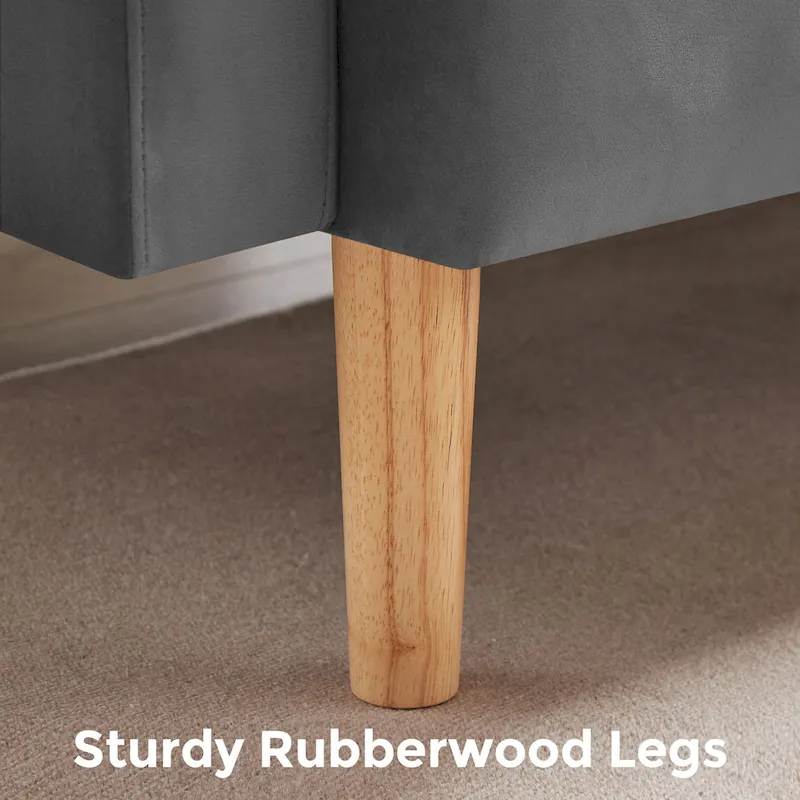 Velvet Convertible Sofa Bed - 3-Position Futon