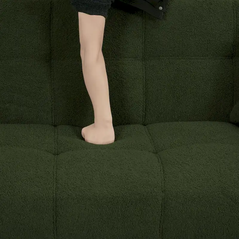 70.1 futon sofa bed, convertible double sofa bed with folding armrests for living rooms and small Spaces