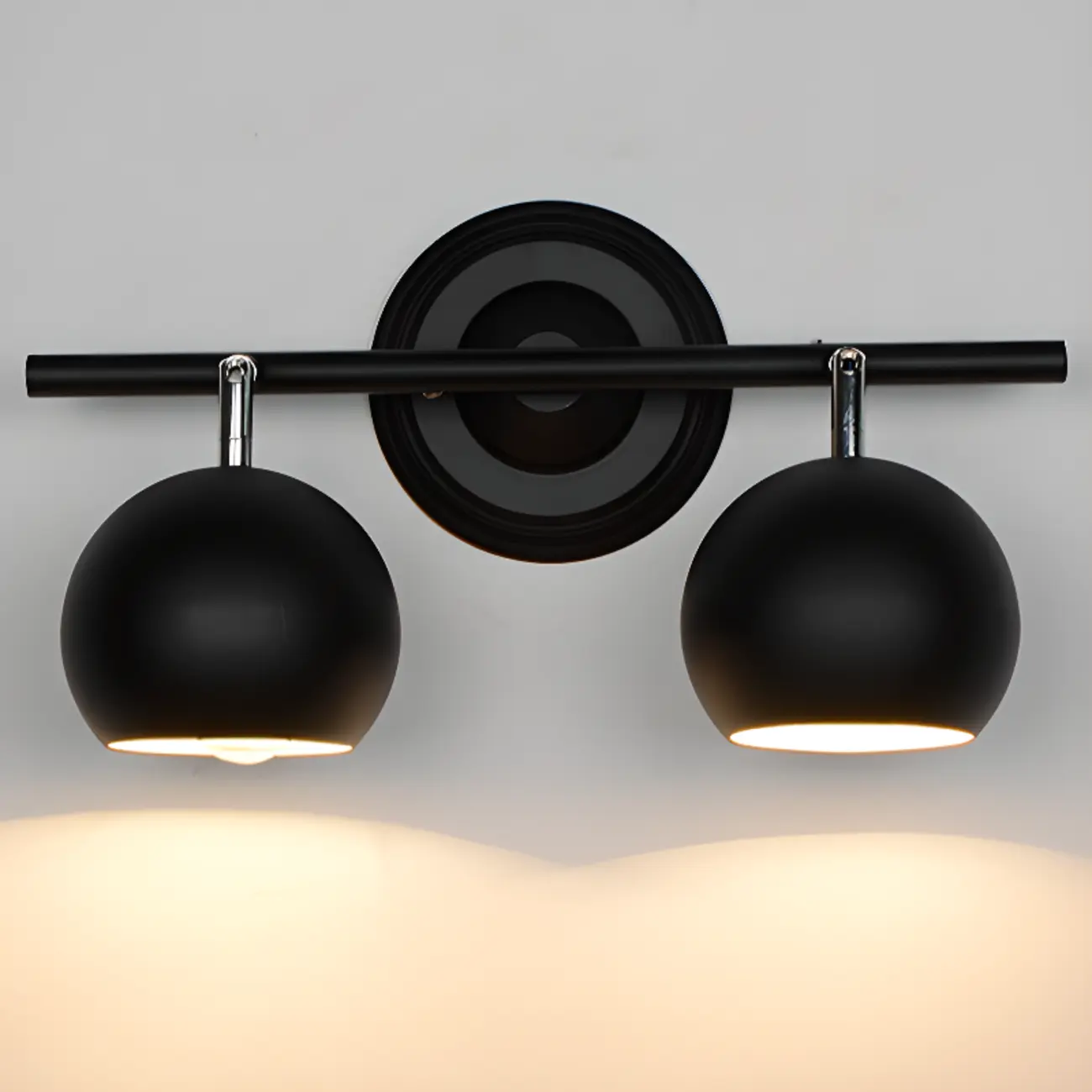 Adjustable Modern Linear Iron Globe Track Wall Sconce