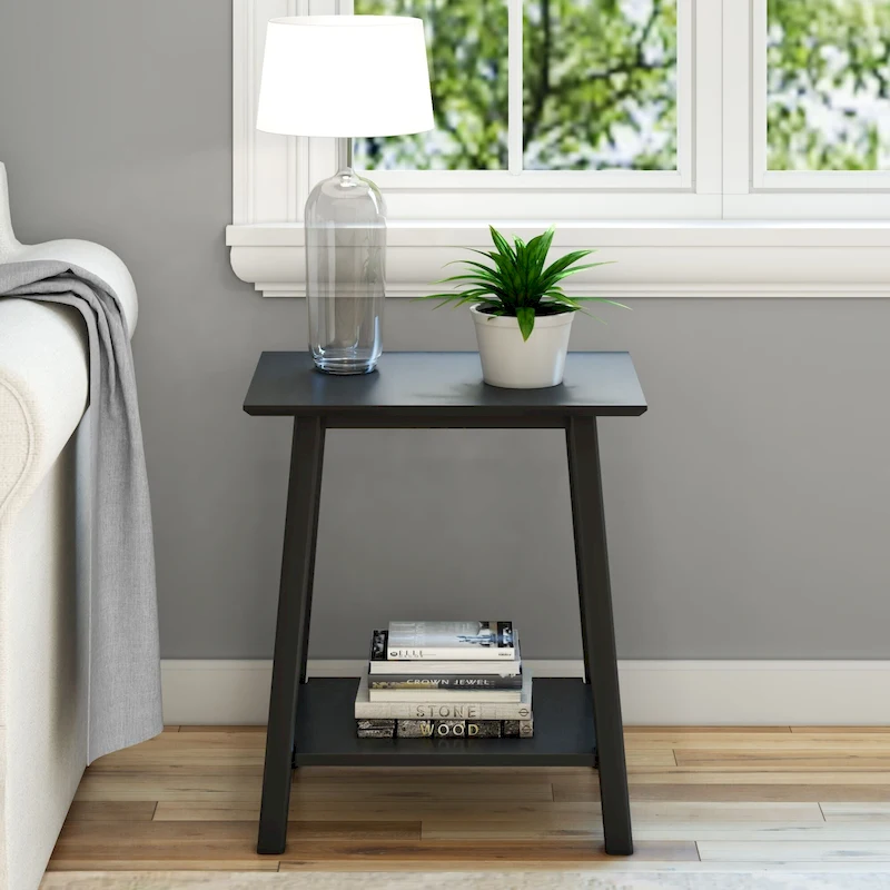 Plank and Beam Mid-Century Modern Accent End Table - 23 L x 16.25 W x 25.5 H