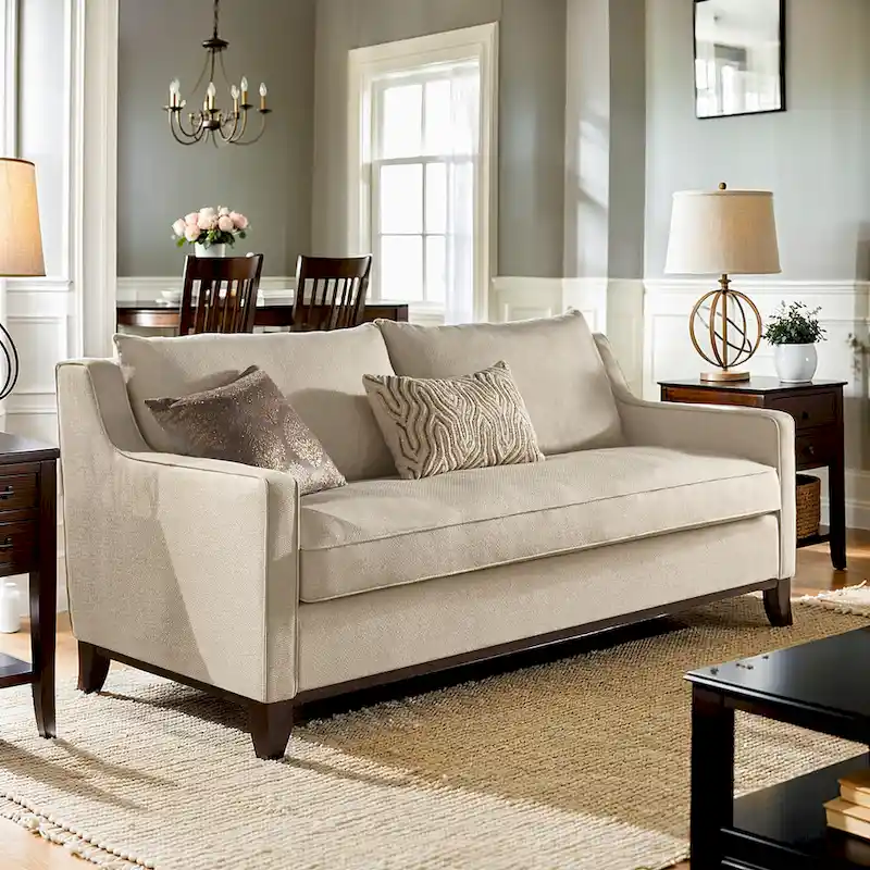 Podgorica Fabric Sofa with Down Feather Cushions