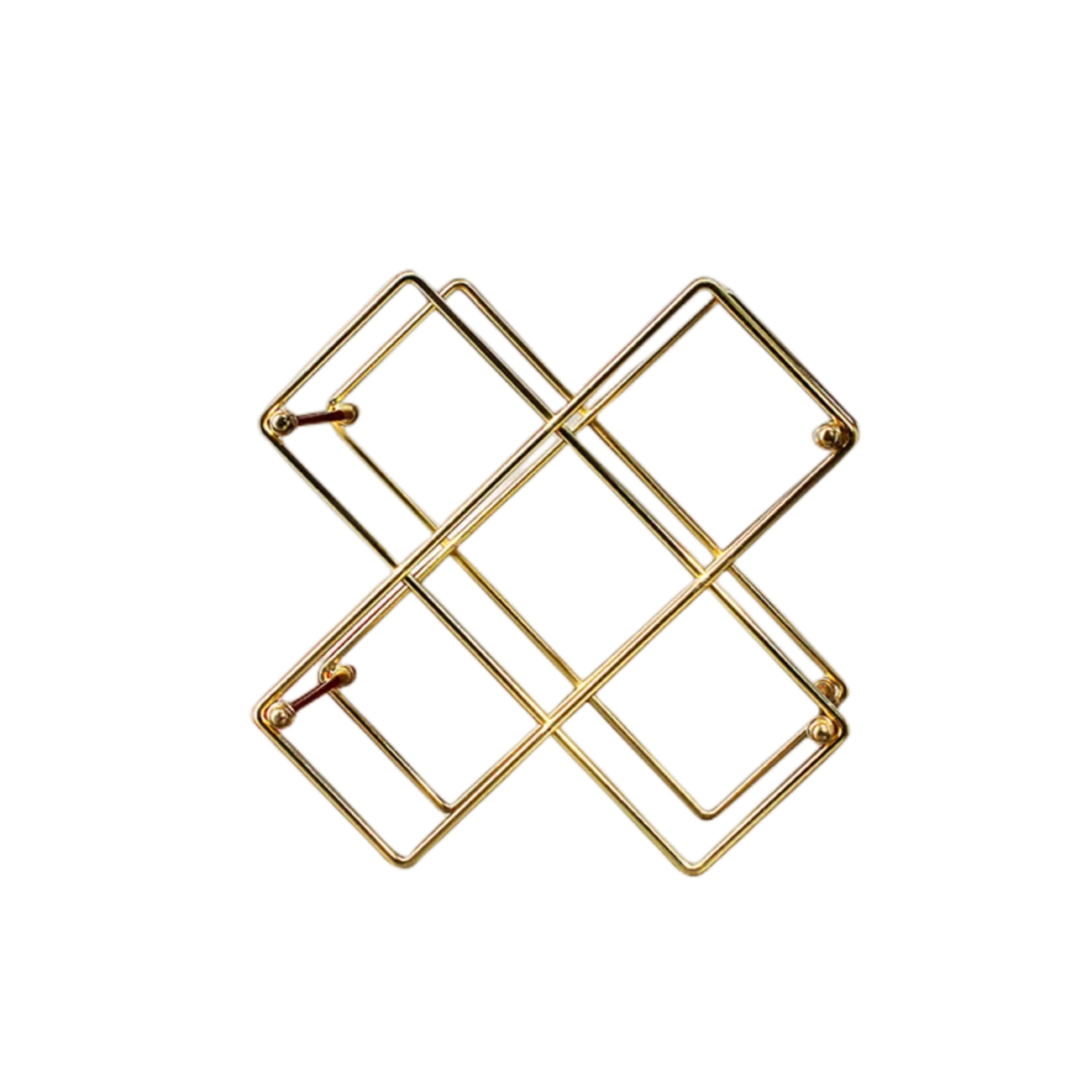 Modern Wine Rack Golden Honeycomb Countertop Bottle Holder