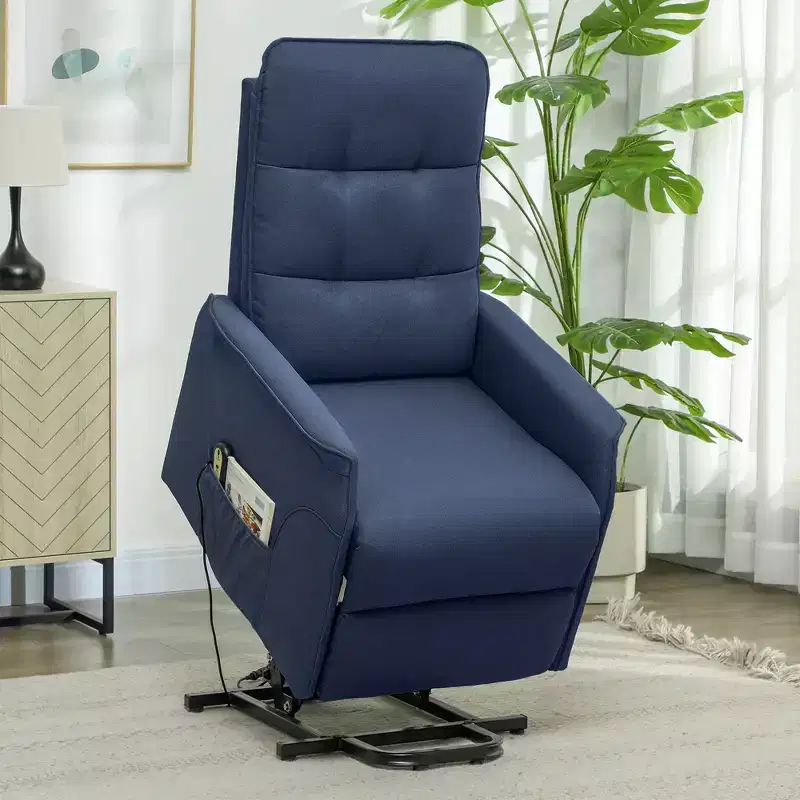 HOMCOM Power Lift Recliner Chair, Electric Reclining Chair with Remote, Side Pockets, Pocket Spring, Tufted Back, Quick Assembly