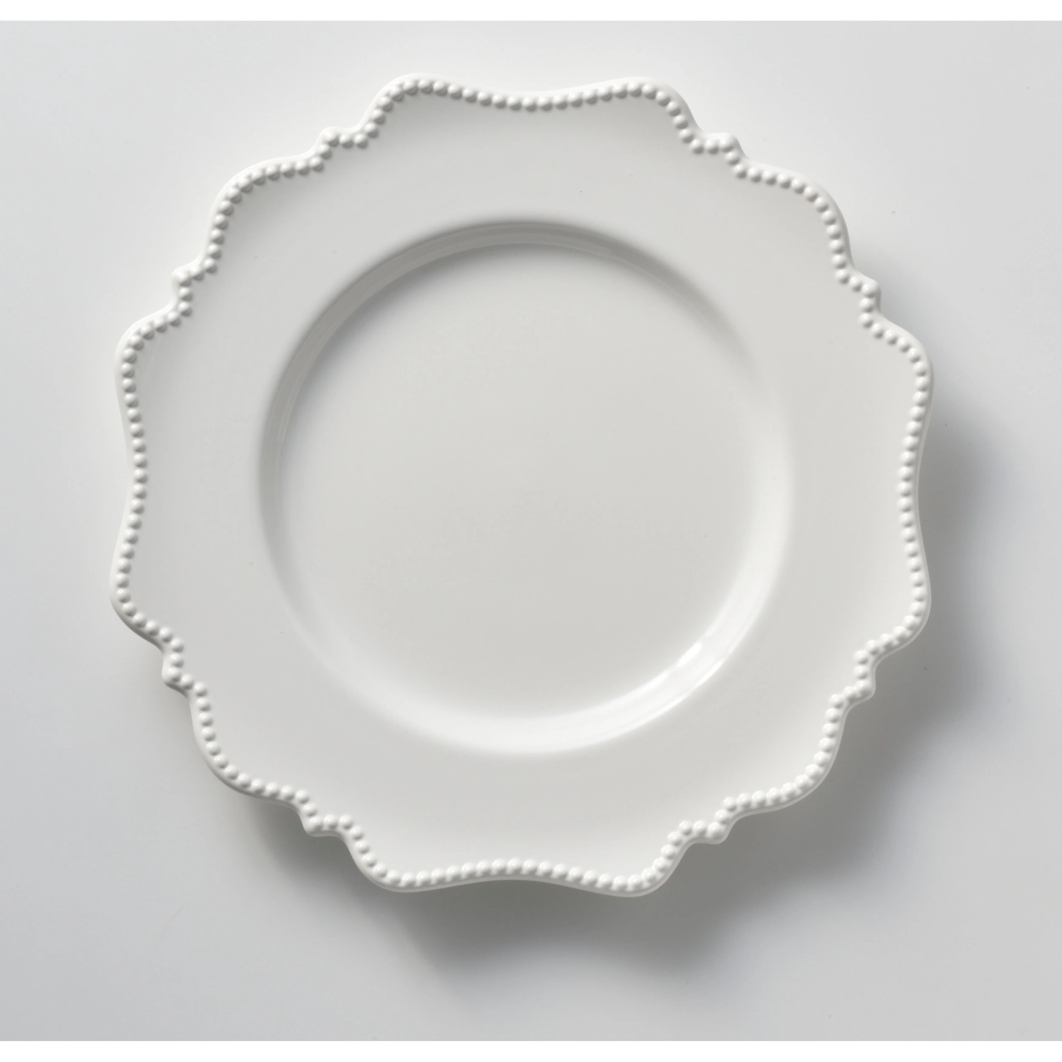 Red Vanilla Pinpoint White Dinner Plate 11 (Set of 6)