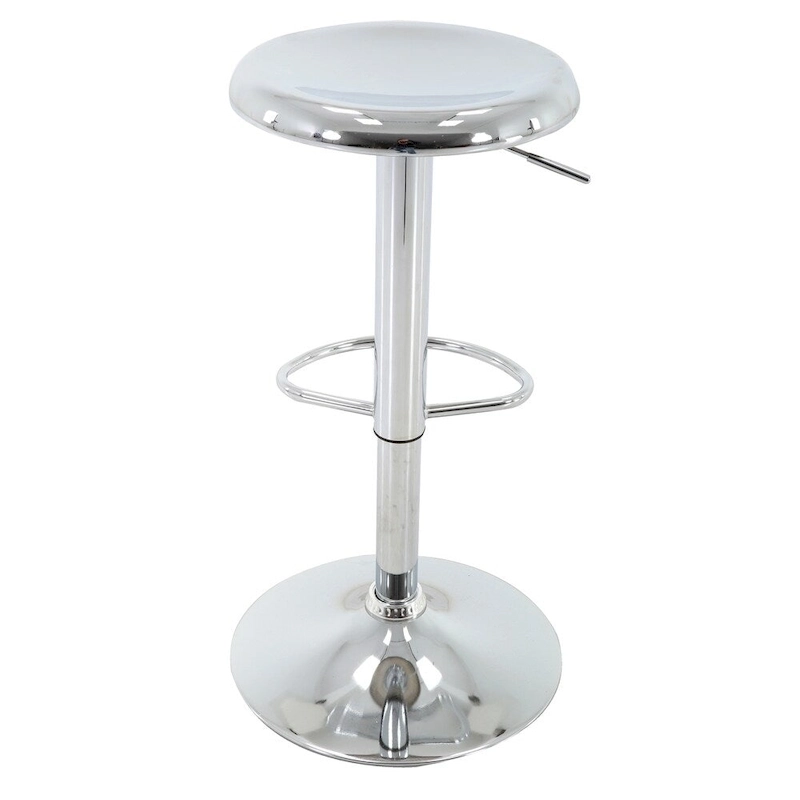 Adjustable Height Barstool in Chromed Finish