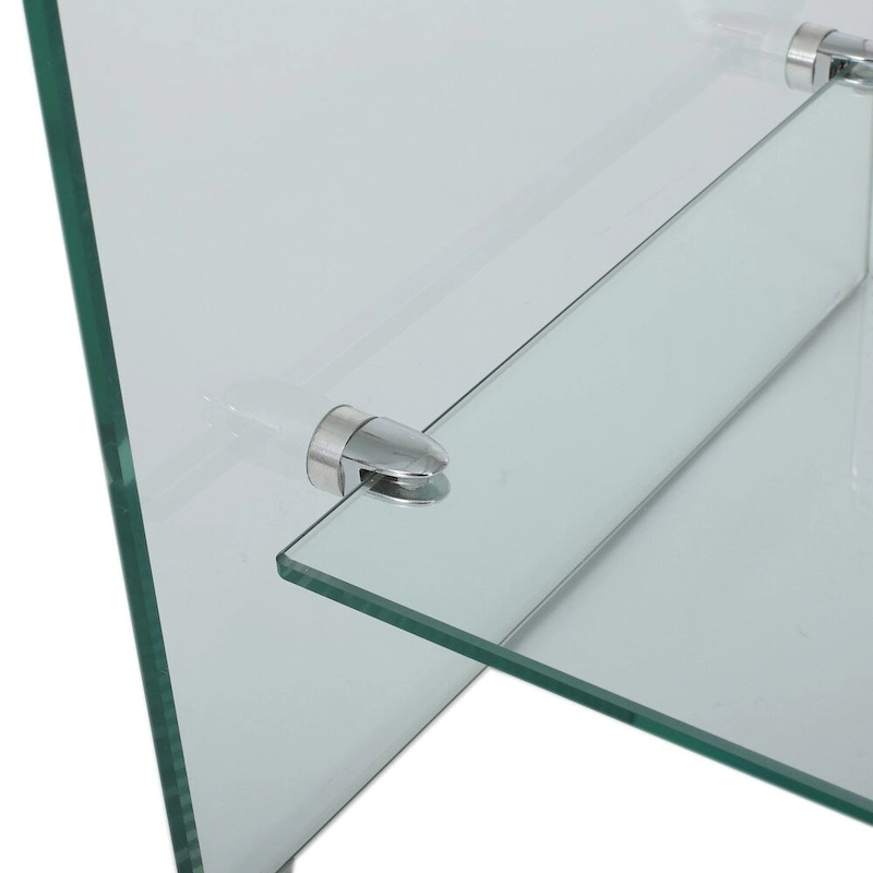 Ramona Glass Entertainment TV Console Stand with Shelf by Christopher Knight Home