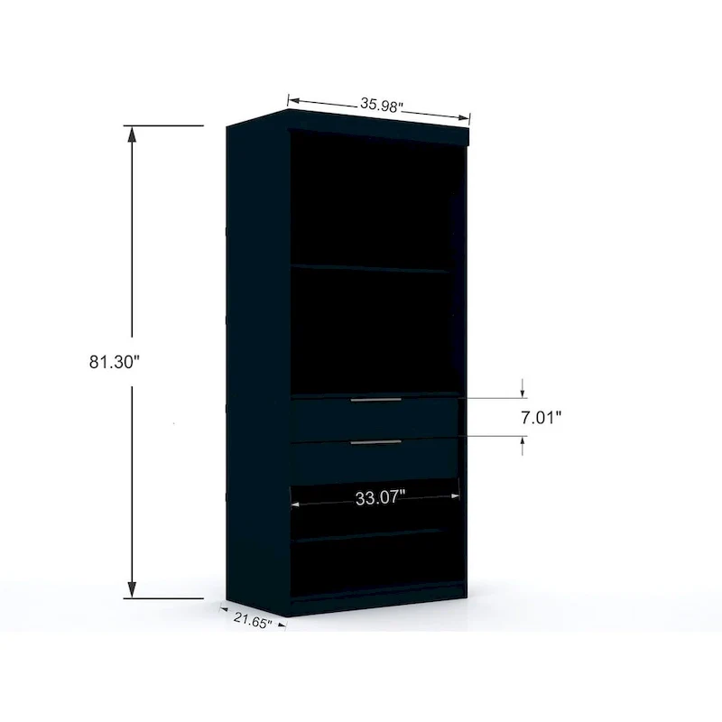 Mulberry 2.0 Sectional Modern Armoire Wardrobe Closet