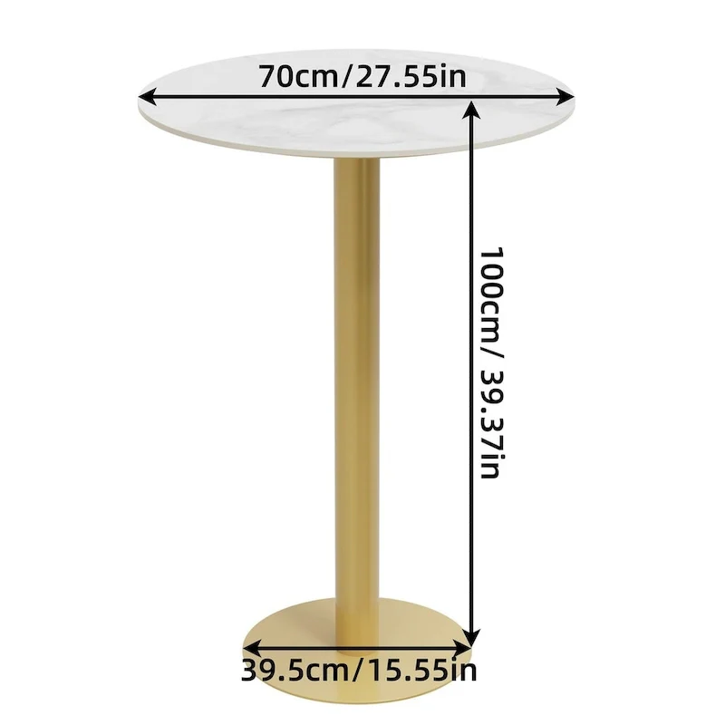 Tall Round Bar Height Bistro Pub Table for Business, Commercial Cafe