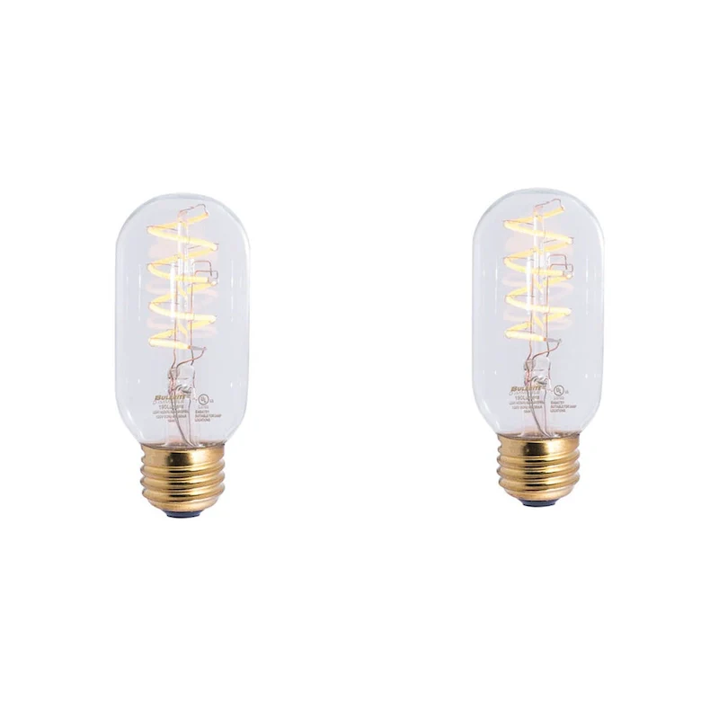 Bulbrite Pack of (2) 4 Watt Dimmable Antique Nostalgic Curved Filament LED Bulb