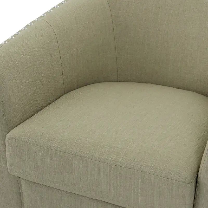 Nailhead Trim Upholstered Swivel Accent Chairs Set of 2