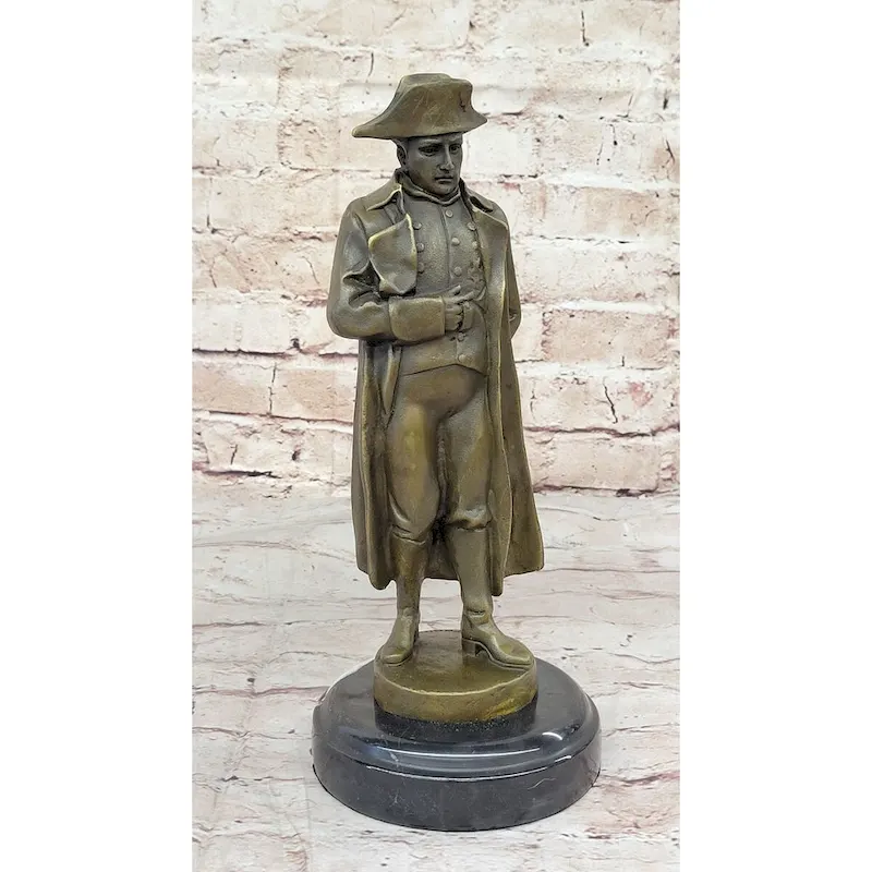 Art Deco Hand Made Lost Wax Method Napoleon Bronze Sculpture Figurine