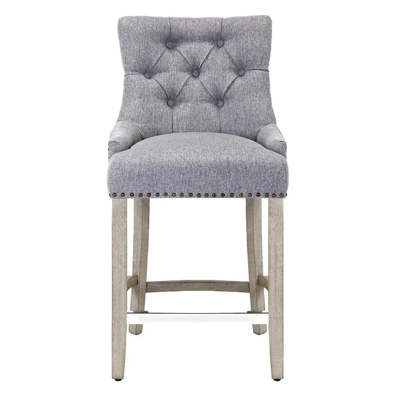 Upholstered Button Tufted Counter Bar Stool