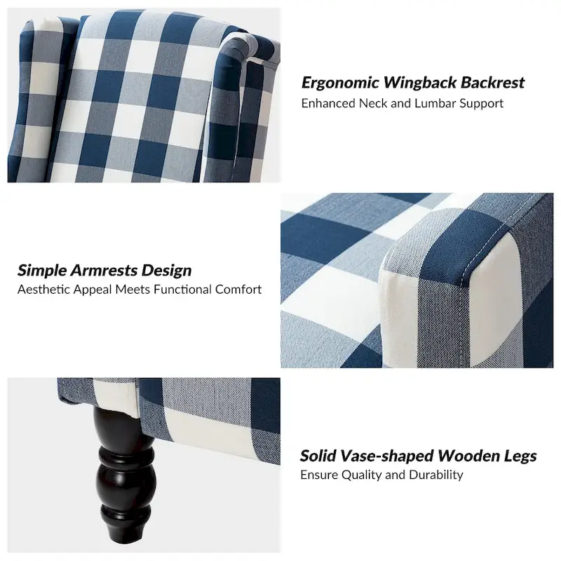 Damaris Mid-Century Modern Manual Pushback Recliner with Wingback Design by HULALA HOME