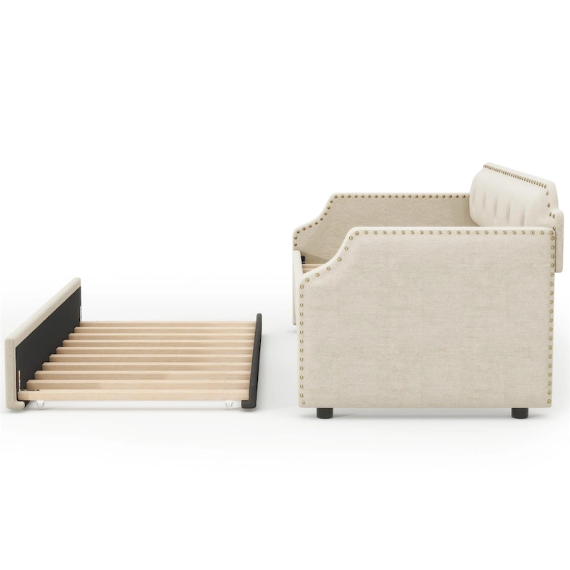 Merax Twin Upholstered Daybed with Trundle