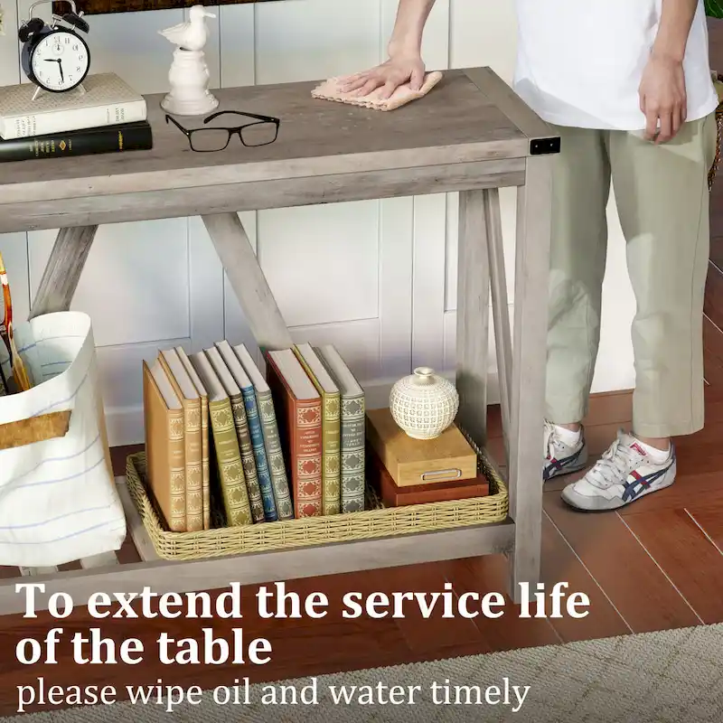 VredHom A-frame Console Table with Display Shelf