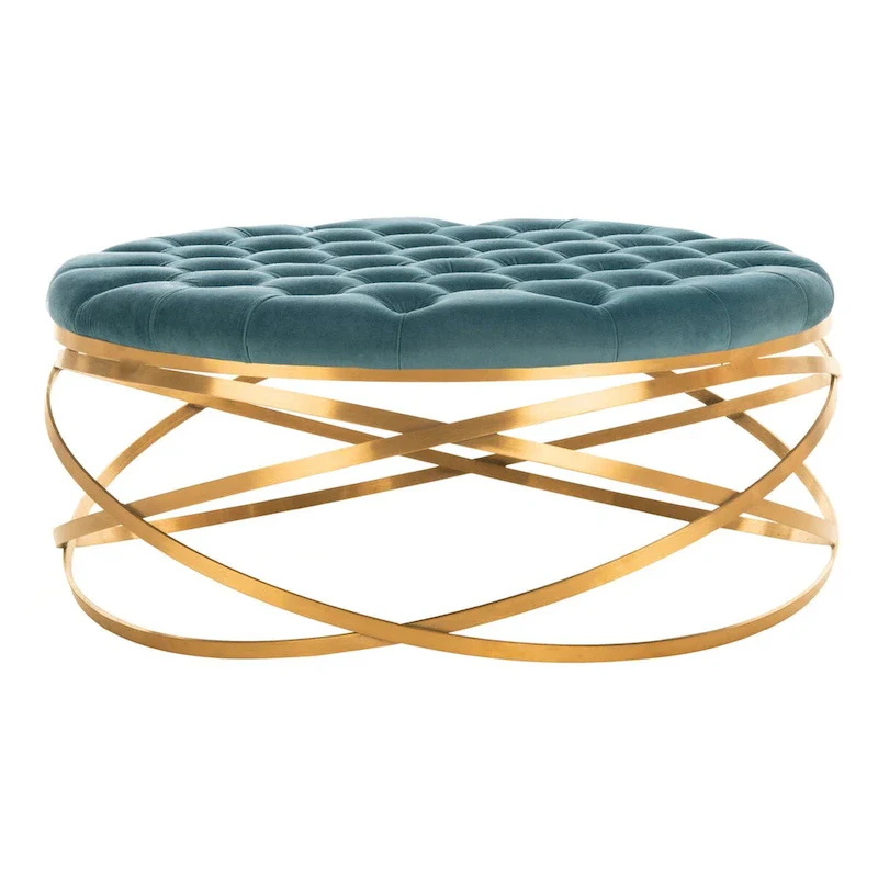 Tufted Velvet Ottoman