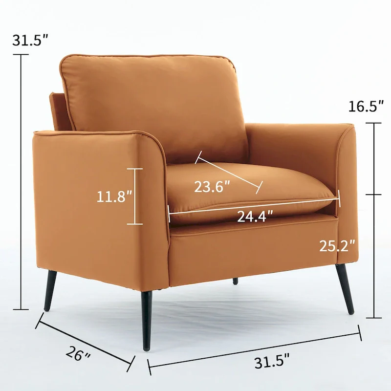 Cat paw leather upholstered sofa 1PC Cream White