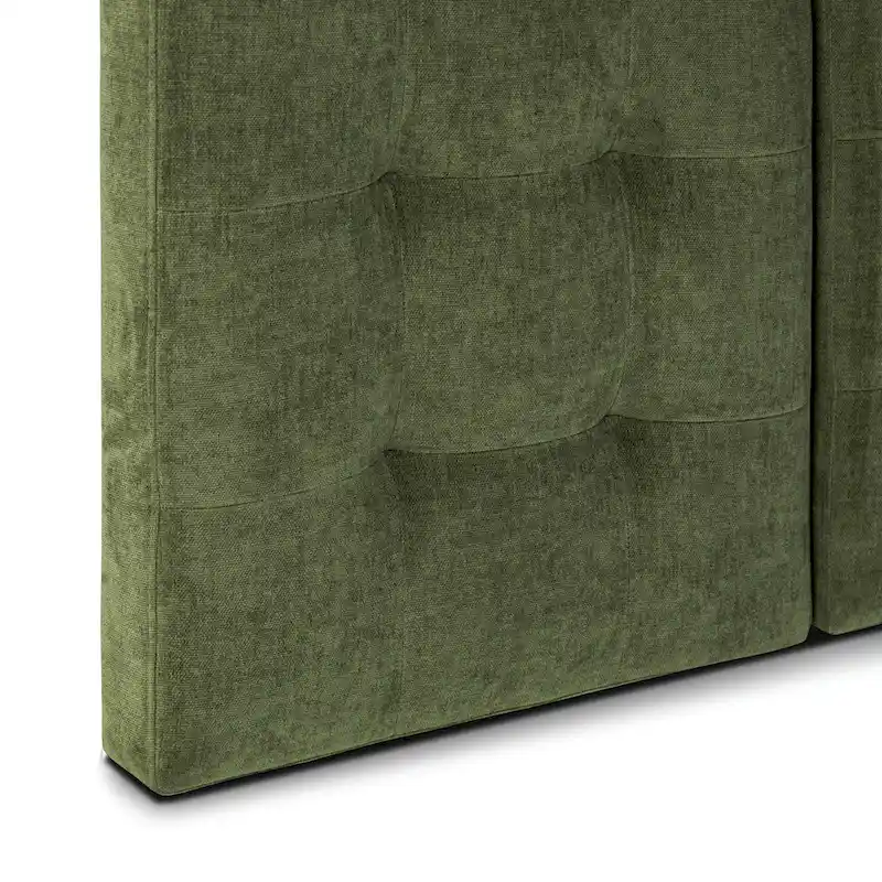 Poly & Bark Napa Fabric Headboard in Distressed Green Velvet