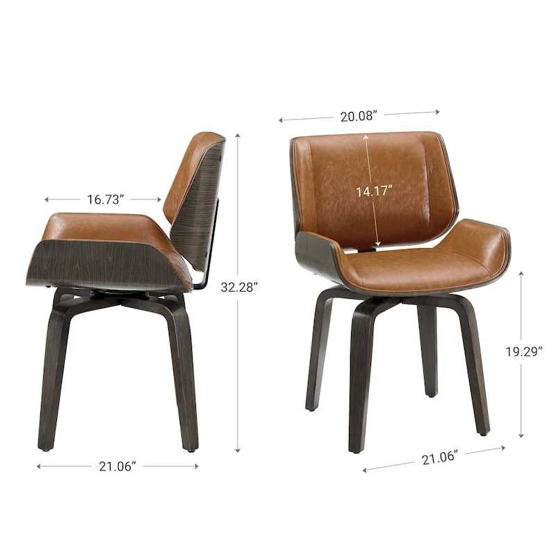 Art Leon Mid-century Modern Swivel Accent Chair