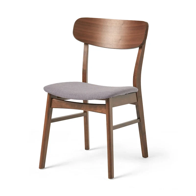 Fabric-upholstered Wood Dining Chairs