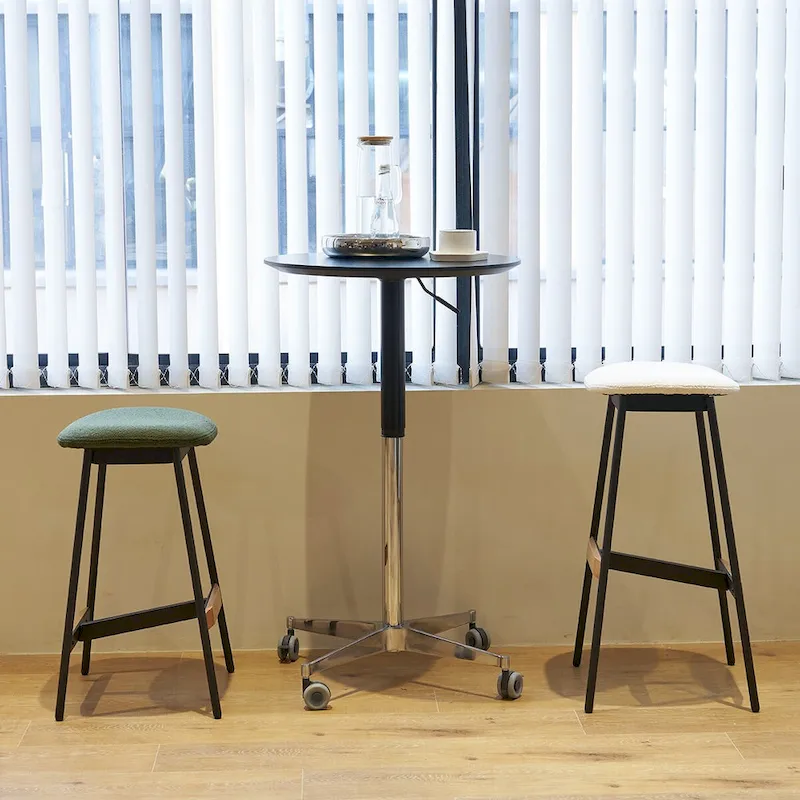 Adjustable Height Bar Table with 360° Swivel - Aluminum Base (24
