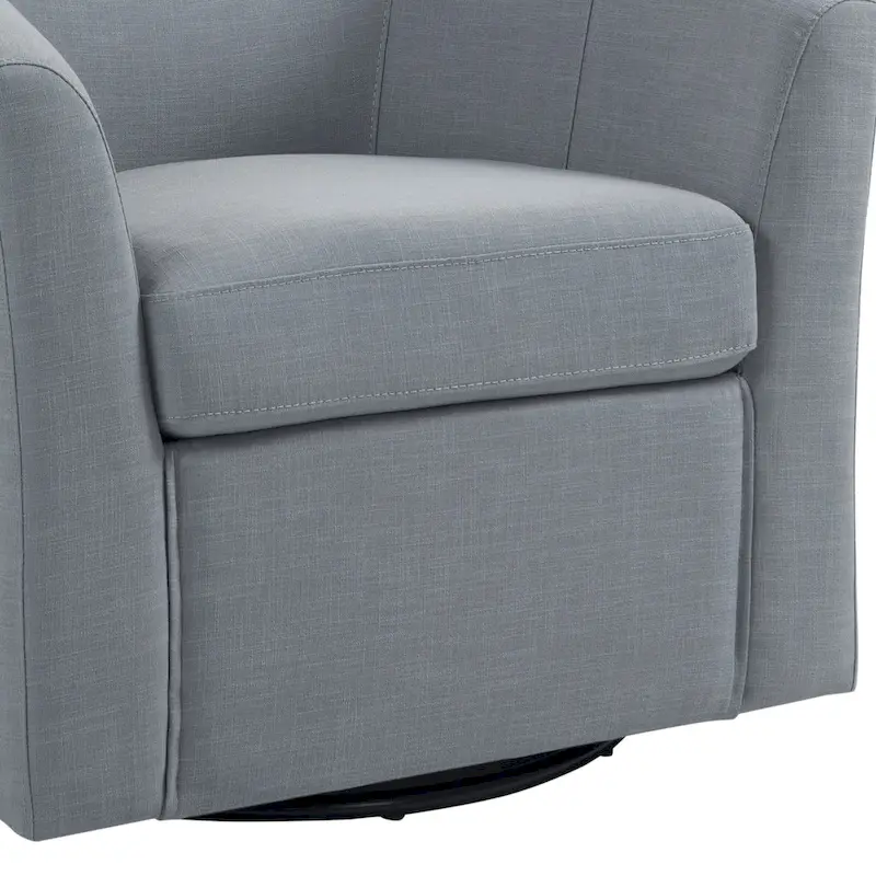 Swivel Accent Chair with Metal Base - 30.7W x 29.9H x 27.5D