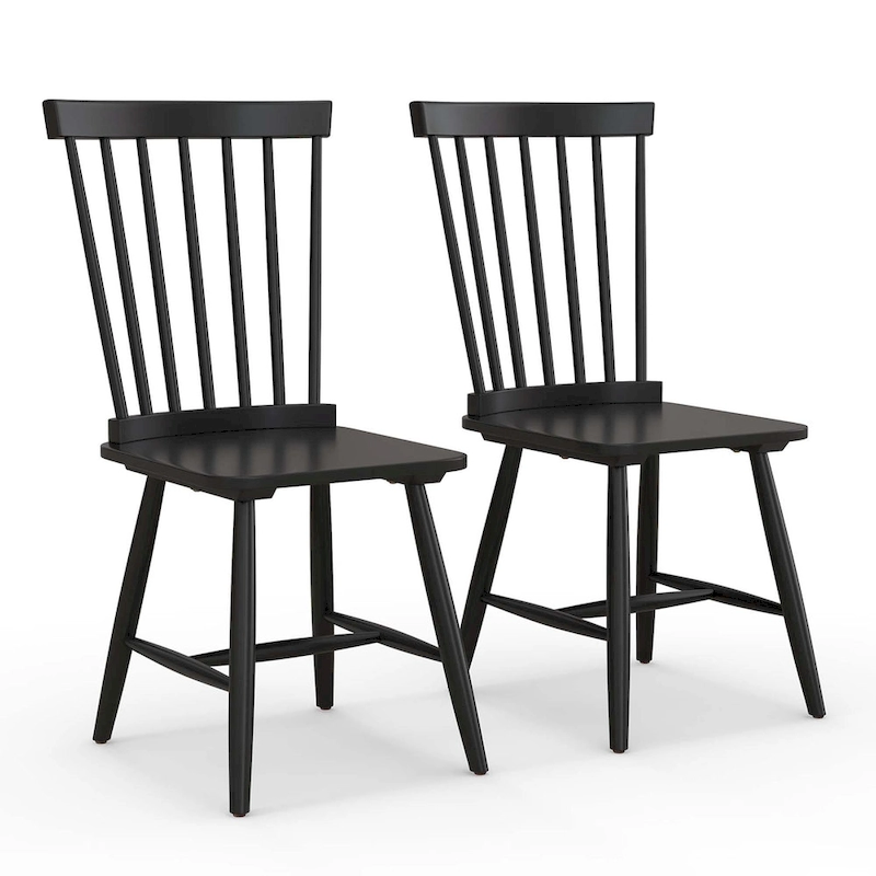 Costway Windsor Dining Chairs Set of 2 Armless Spindle Back Solid - See Details