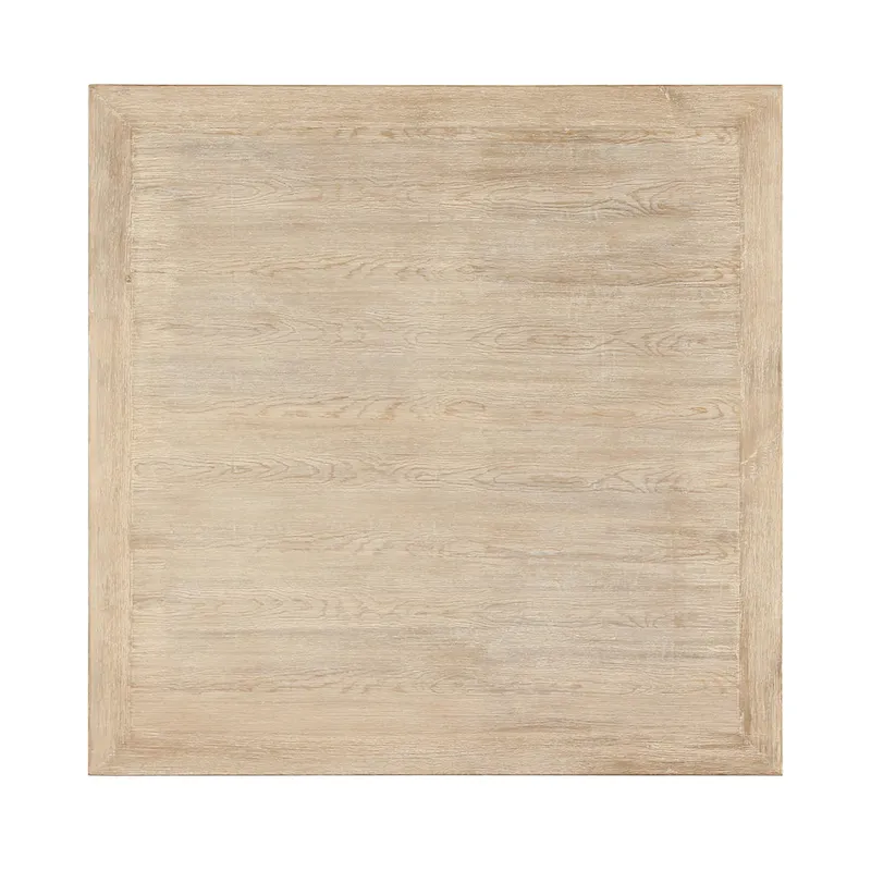 Artissance Versatile Peking Grand Framed Square Coffee Table With Weathered White Wash, 50 Inch Long