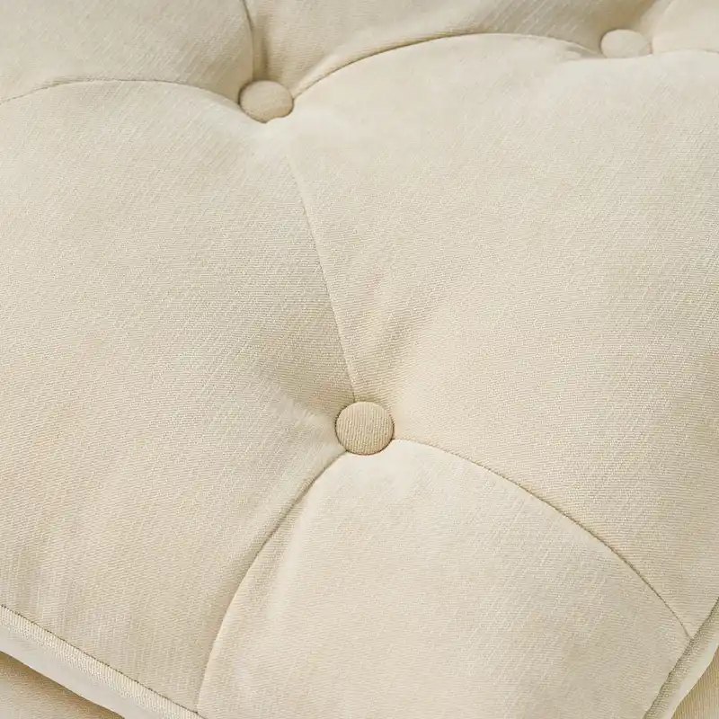 Jeremy Modern Tufted Fabric Pillow Top Ottoman by Christopher Knight Home
