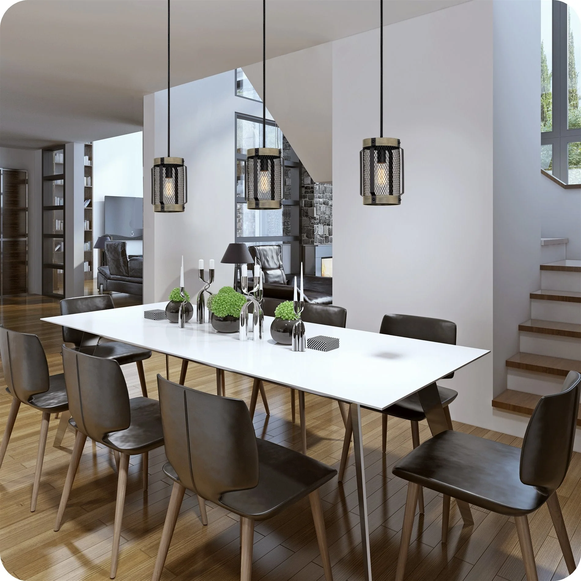 Giles 11 Modern Farmhouse Lattice Hanging Lantern Pendant Light