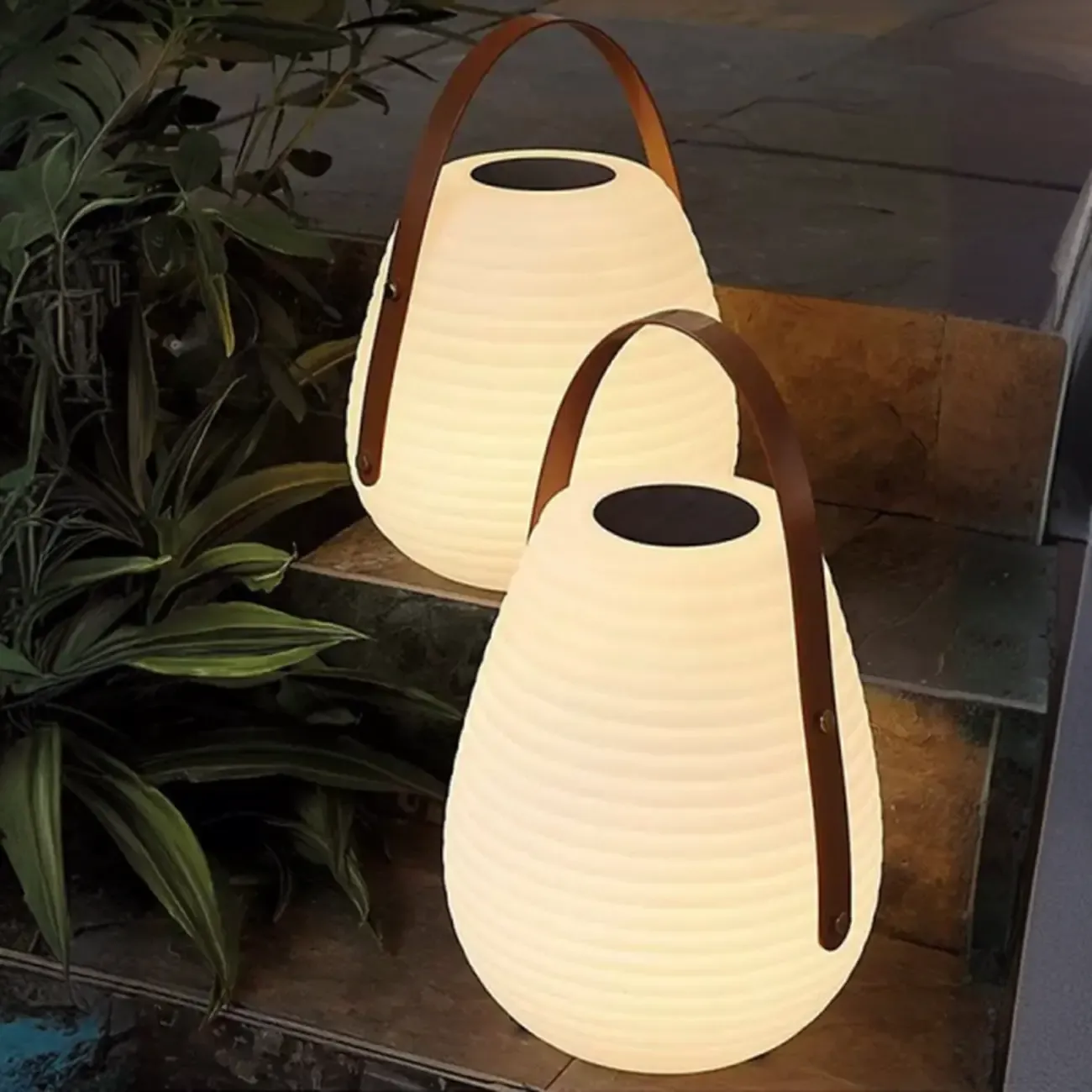 Minimalist Resin White Lantern Design Post Cap Light