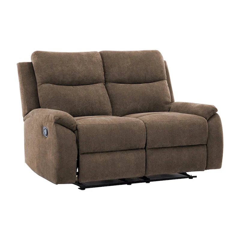 Transitional Faux Leather Reclining Living Room Sofa Set