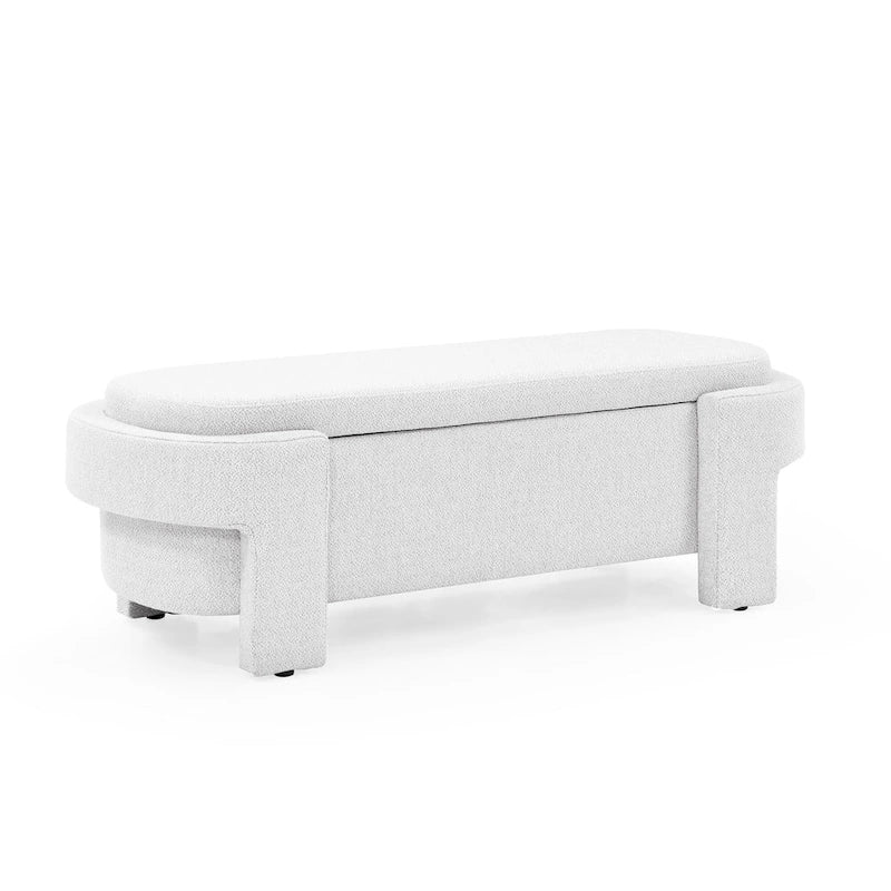 Chenille Upholstered Bench