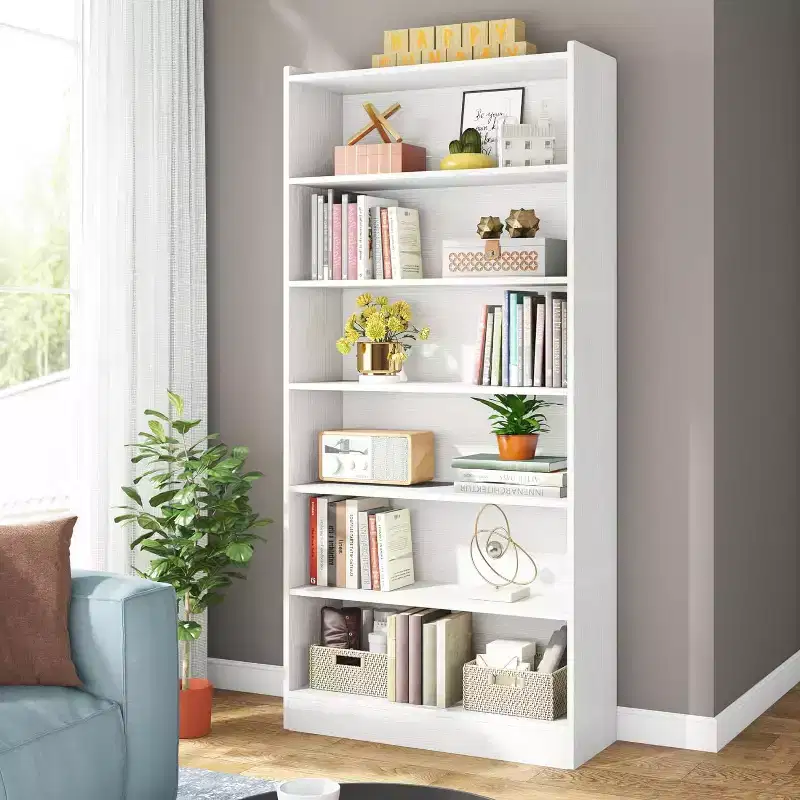 Lantine 78 Tall Bookcase, Modern 7-Tier Library Bookshelf with Storage Shelves, Large Open Display Shelving Unit for Living Room, Office