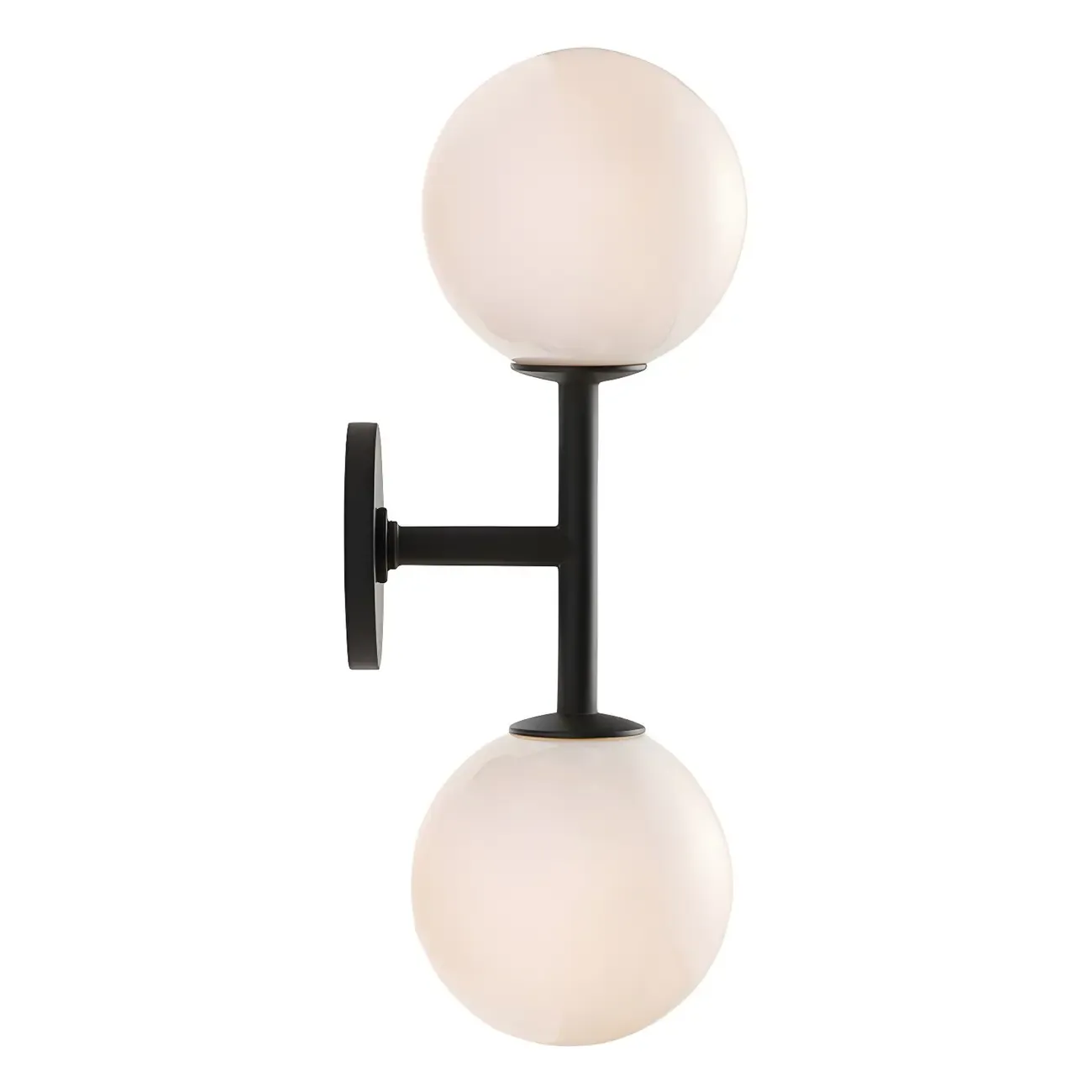 Modern 2-Light Up Down Globe Glass Vanity Light