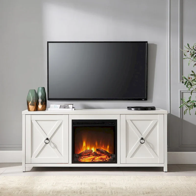 Granger 58 TV Stand with Log Fireplace Insert