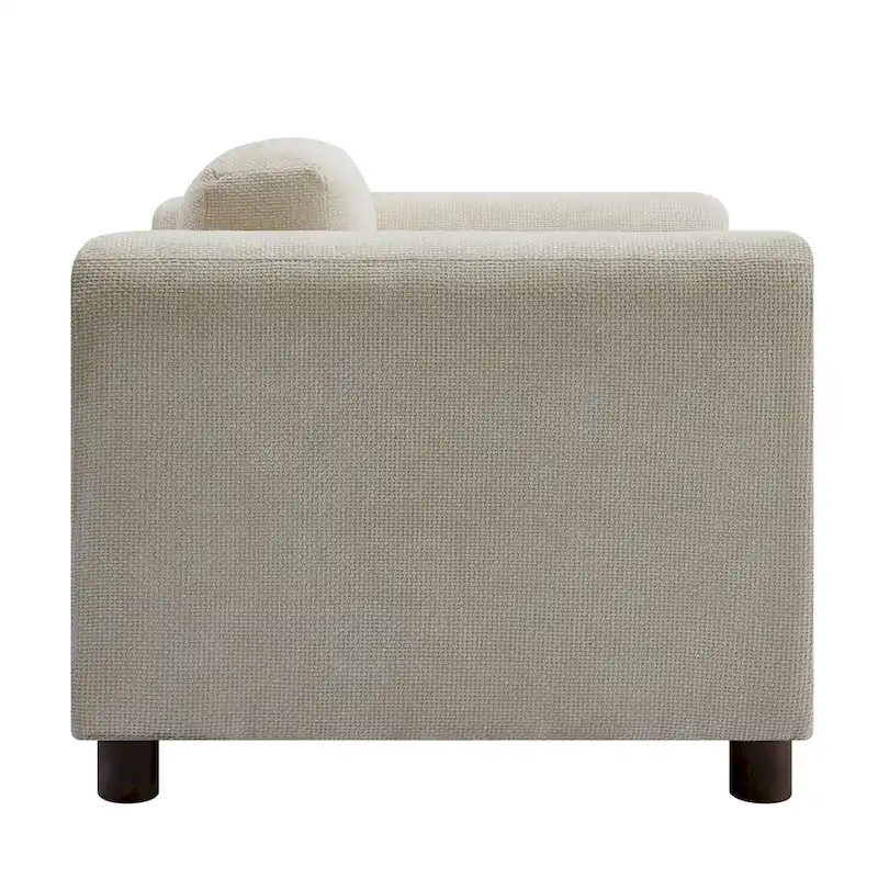 45.5 Woven Velvet Fabric Accent Chair with High-Density Cushion
