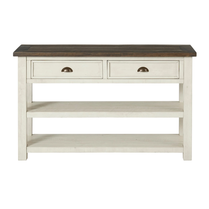 The Gray Barn Downington Solid Wood 2-Drawer Sofa Console Table